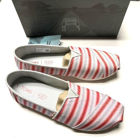 NEW TOMS Candy Cane Glitter Classics loafer - Picture 5 of 13